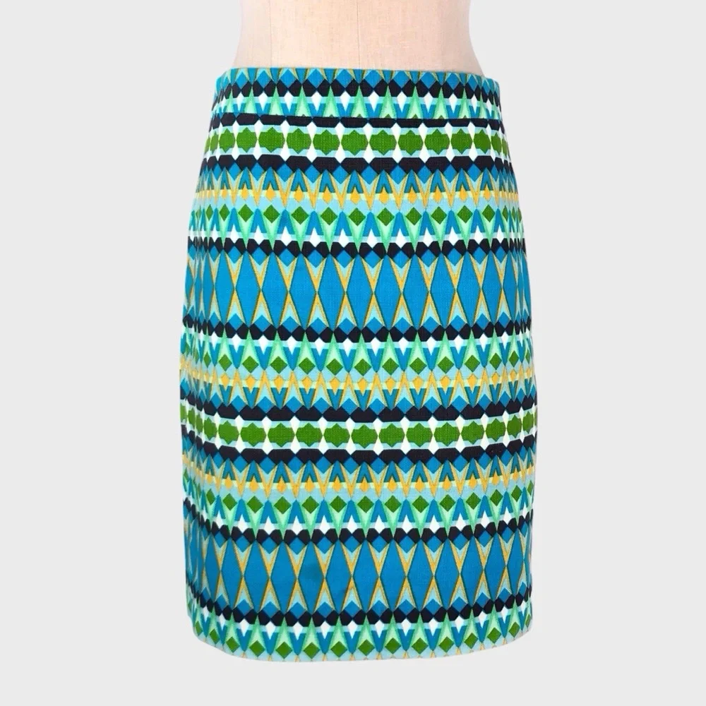 J Crew Geometric Basketweave Pencil Skirt‎